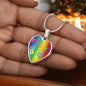 ASD Heart Pendant - Rainbow