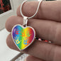 ASD Heart Pendant - Rainbow