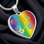ASD Heart Pendant - Rainbow