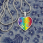 ASD Heart Pendant - Rainbow