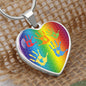 ASD Heart Pendant - Rainbow