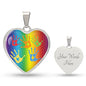 ASD Heart Pendant - Rainbow