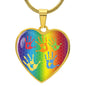 ASD Heart Pendant - Rainbow