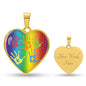 ASD Heart Pendant - Rainbow
