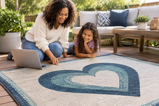How to Order Custom Outdoor Rugs With Heart