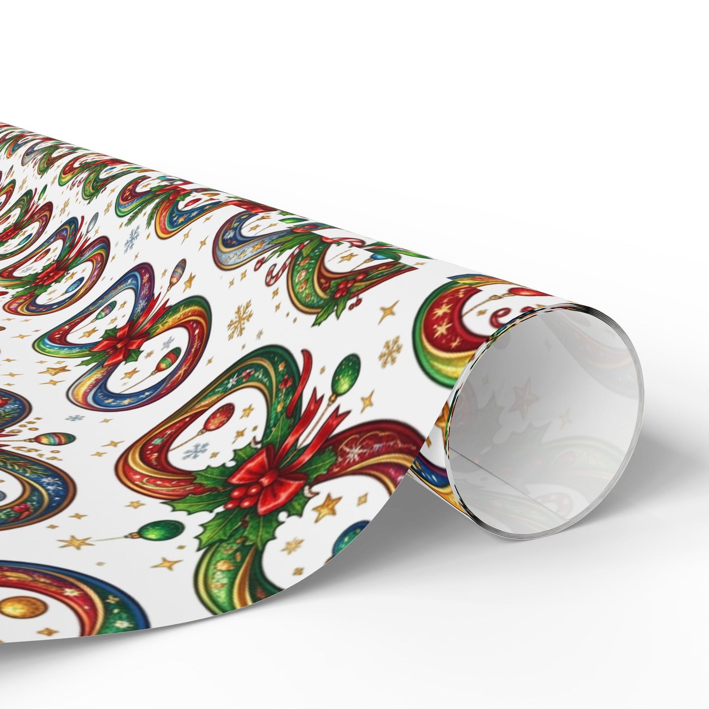 Autism Awareness Christmas Wreath Wrapping Paper Roll — Festive Holiday Gift Wrap