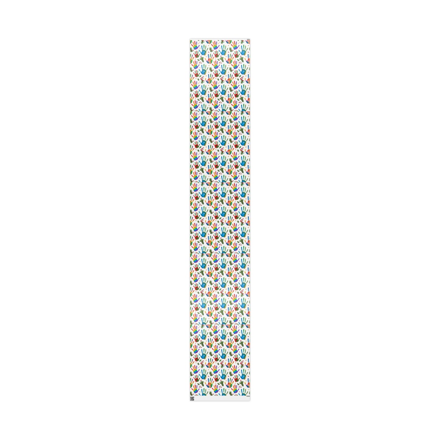Holiday Handprint Wrapping Paper — Colorful Christmas Gift Wrap Roll