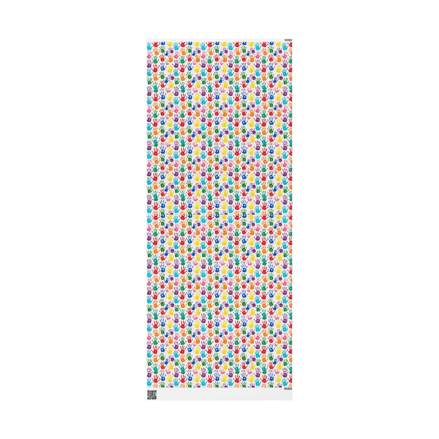 Handprint Pattern Wrapping Paper — Colorful Kids’ Gift Wrap Roll (Autism Awareness)