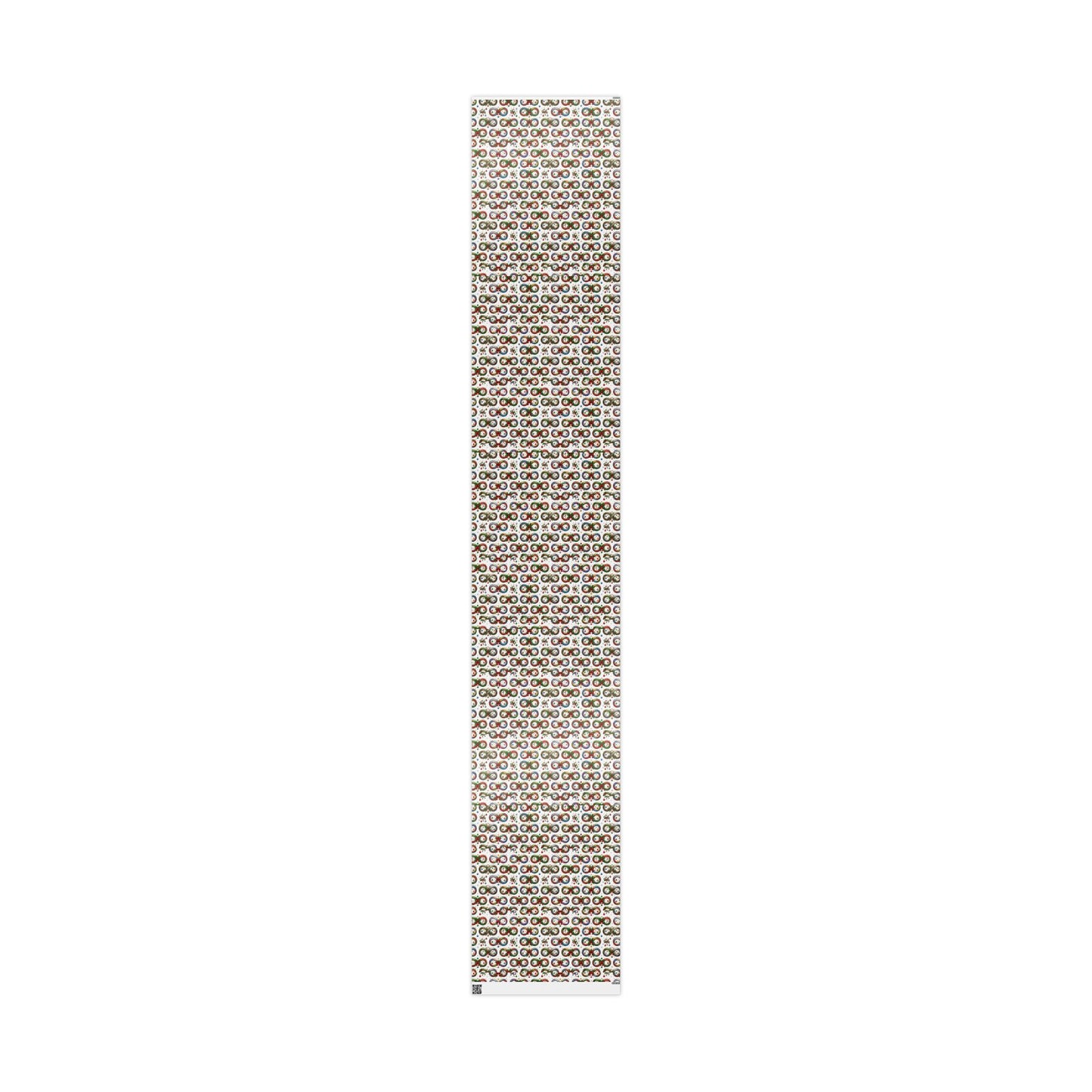 Autism Awareness Christmas Wreath Wrapping Paper Roll — Festive Holiday Gift Wrap