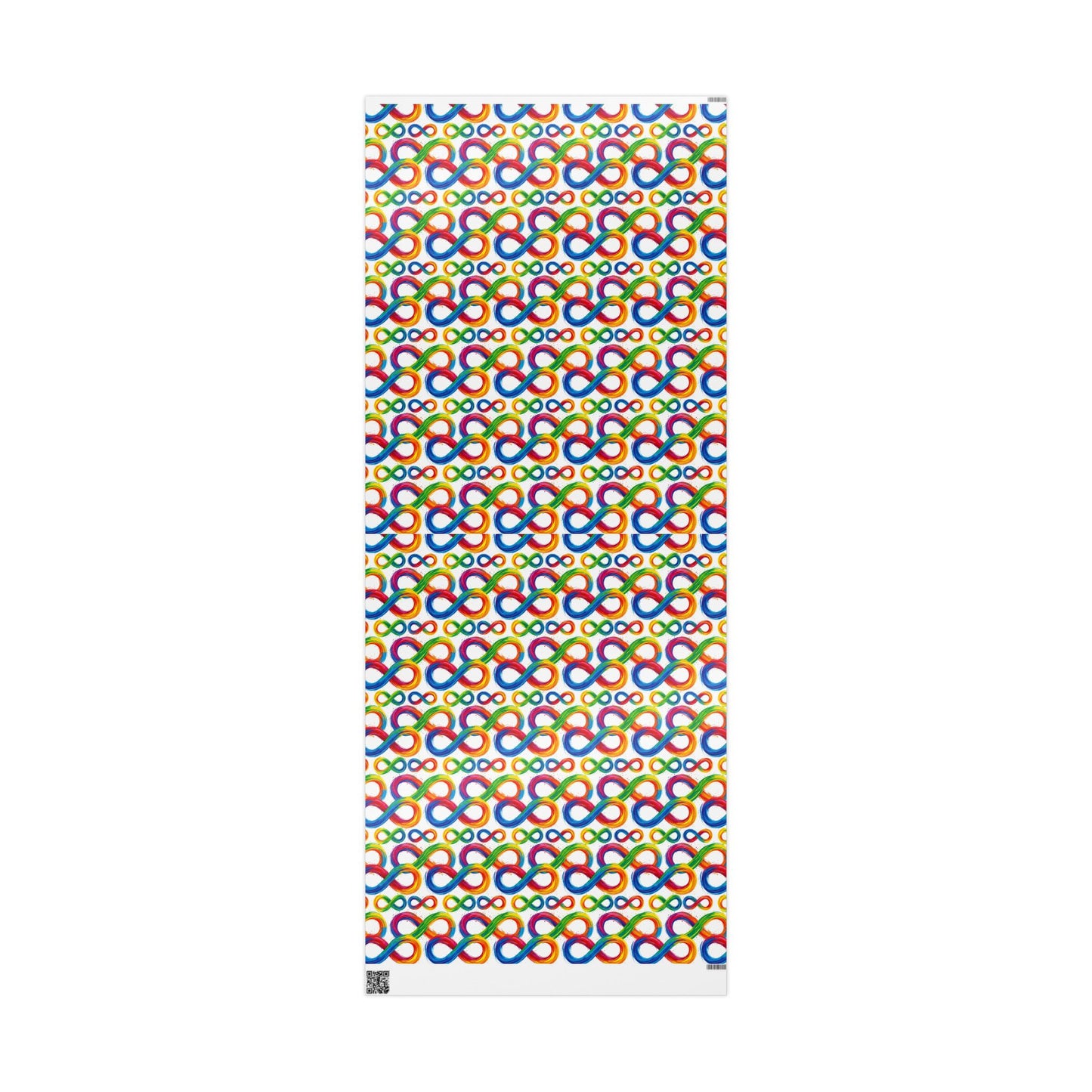 Autism Awareness Rainbow Loop Wrapping Paper Roll — Colorful Gift Wrap for Birthdays & Celebrations