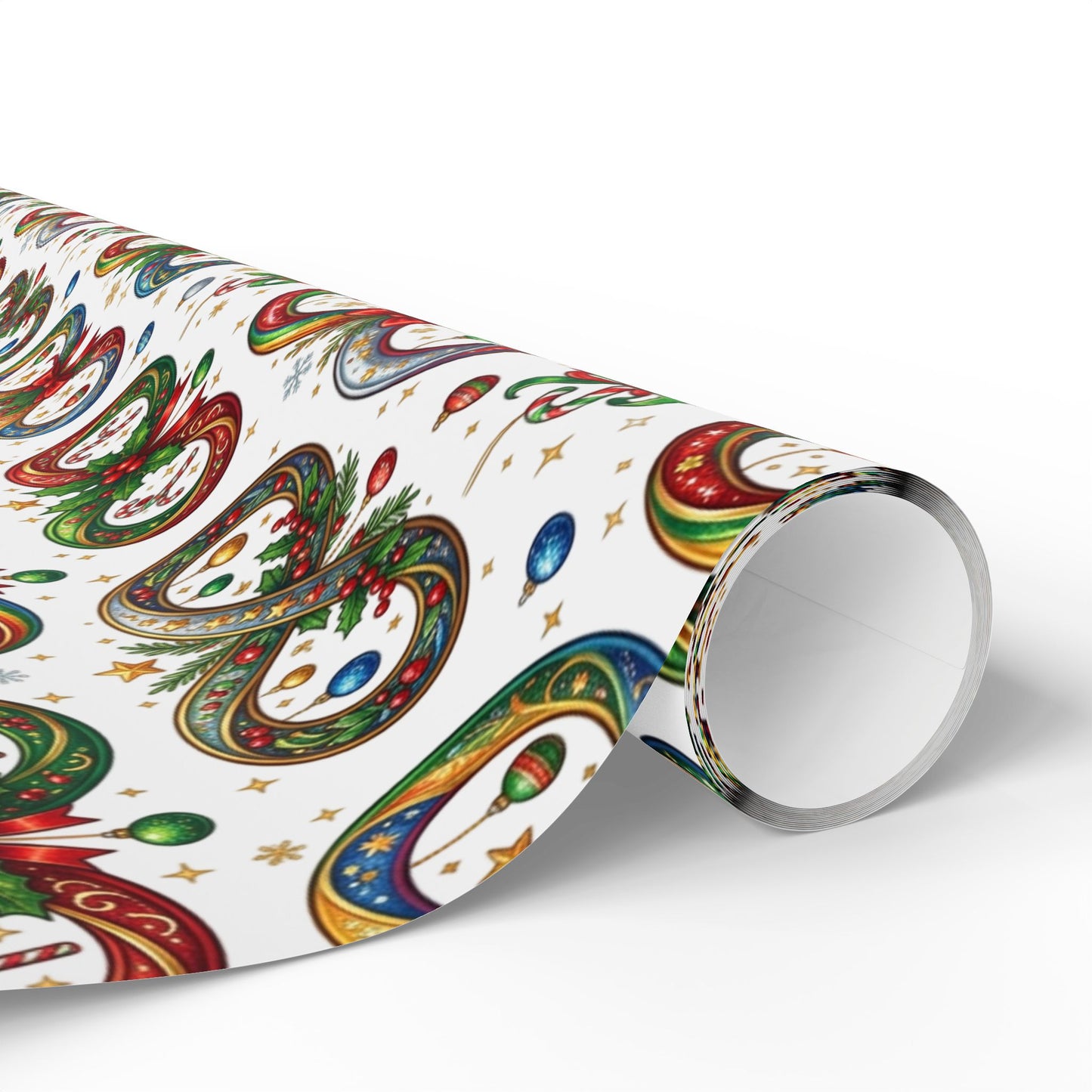 Autism Awareness Christmas Wreath Wrapping Paper Roll — Festive Holiday Gift Wrap