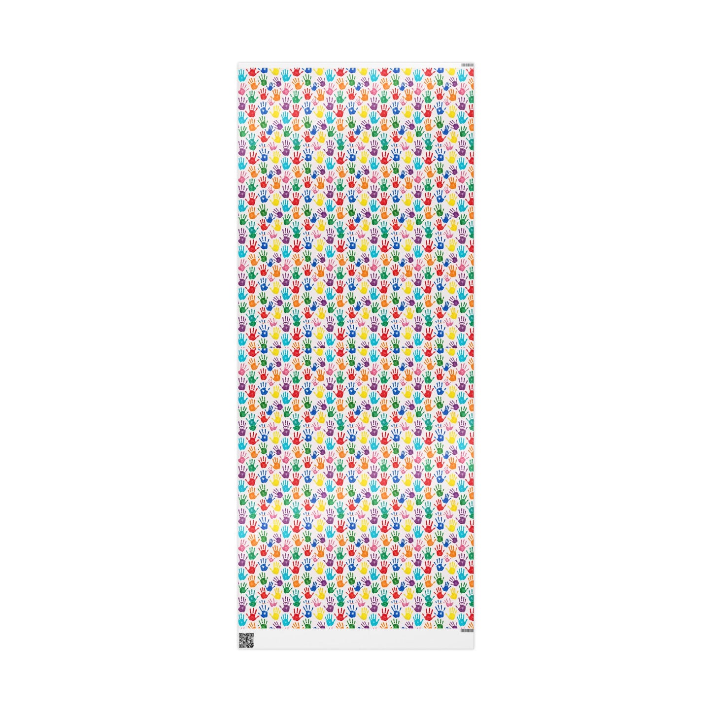 Handprint Pattern Wrapping Paper — Colorful Kids’ Gift Wrap Roll (Autism Awareness)