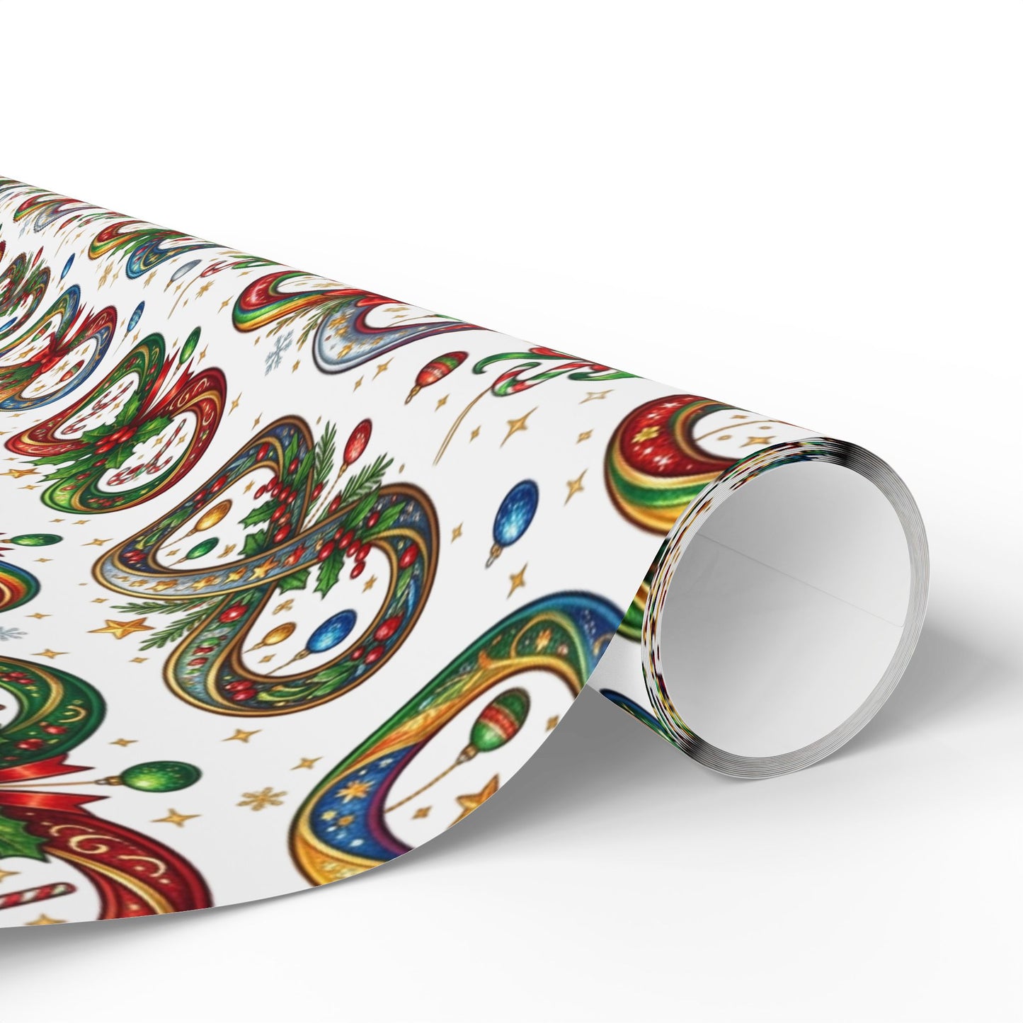 Autism Awareness Christmas Wreath Wrapping Paper Roll — Festive Holiday Gift Wrap