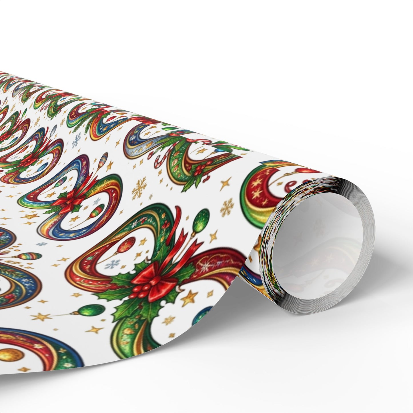 Autism Awareness Christmas Wreath Wrapping Paper Roll — Festive Holiday Gift Wrap