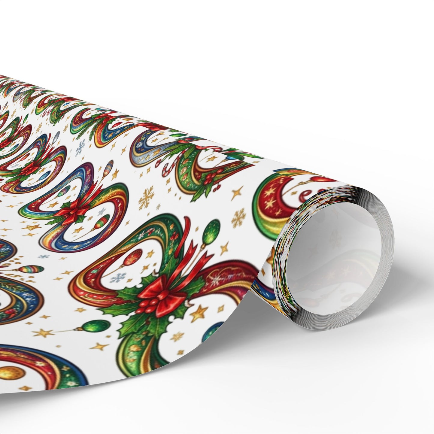Autism Awareness Christmas Wreath Wrapping Paper Roll — Festive Holiday Gift Wrap