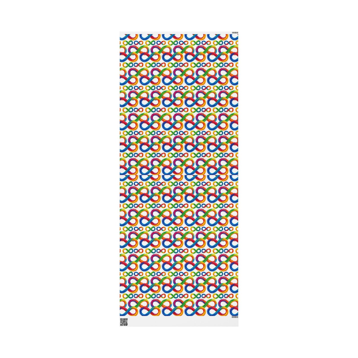 Autism Awareness Rainbow Loop Wrapping Paper Roll — Colorful Gift Wrap for Birthdays & Celebrations