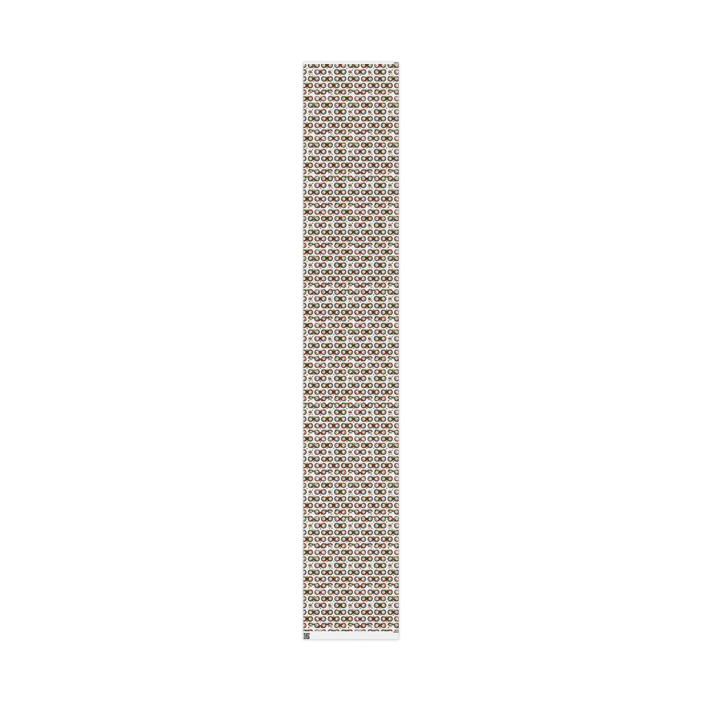 Autism Awareness Christmas Wreath Wrapping Paper Roll — Festive Holiday Gift Wrap