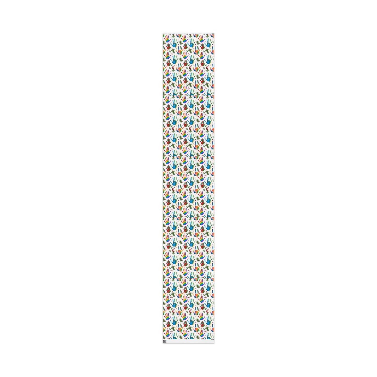 Holiday Handprint Wrapping Paper — Colorful Christmas Gift Wrap Roll