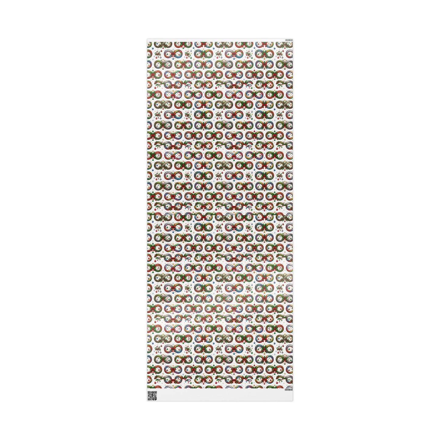 Autism Awareness Christmas Wreath Wrapping Paper Roll — Festive Holiday Gift Wrap